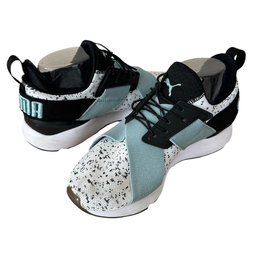PUMA Muse Solst 367050-01 Speckled Aquifer Knit Lace Up Sneakers